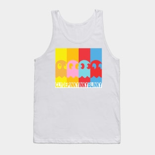 PACMAN Inky, Blinky, Pinky and Clyde Tank Top